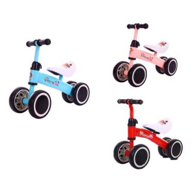 Imagem de Bicicleta Andador Infantil 4 Rodas Sem Pedal Bike Equilíbrio - Bike Ba