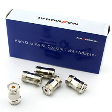 Imagem de Maxmoral Pacote com 5 adaptadores de cabo coaxial PL-259 - Plugue conector fêmea UHF para fêmea