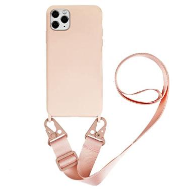 Imagem de Capa de telefone com cordão de silicone para iPhone 12 13 11 14 Pro Max 7Plus X XR XS Max Ultra Capa com alça de pescoço cordão de colar transversal, T9, para iPhone XS