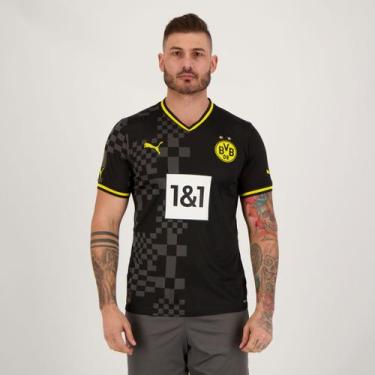 Imagem de Camisa Puma Borussia Dortmund Away 2023 Com Patrocínio
