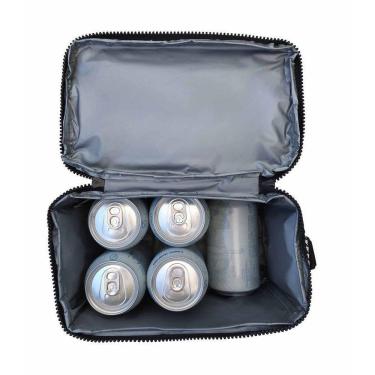 Imagem de Bolsa Térmica 6L Marmita Viagens Praia 6 Latas Azul