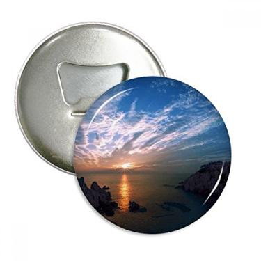 Imagem de Lago Montanha Ciência Natureza Cenário Abridor de Garrafas Imã de Geladeira Emblema Multifuncional