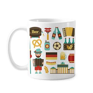 Imagem de Caneca cultural de cerâmica de cerâmica com linguiça de cerveja de futebol Brasil, xícara de porcelana