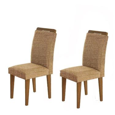 Imagem de Conjunto com 2 Cadeiras Athenas Linho Rustico Rufato