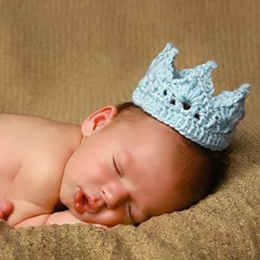 Imagem de GALPADA Baby Boy& Girl Birthday Party Knitted Crown Headband Beanie Cap Hat