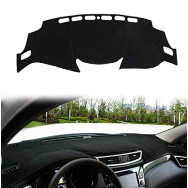 Imagem de GZBFTDH Tapete da tampa do painel do carro, compatível com Nissan Qashqai j11 2016 2017 2018-2021, acessórios interiores painel protetor solar capa à prova de poeira