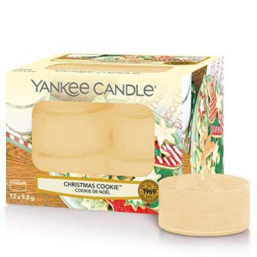 Imagem de Caixa de biscoito de Natal com 12 luzes perfumadas para chá Yankee Candle