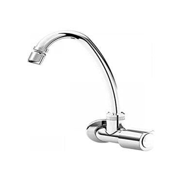 Imagem de JAPI 1156P40 Torneira Bica Movel para Pia Cozinha Pared Abs, Cromado, 1/4 Volta P40