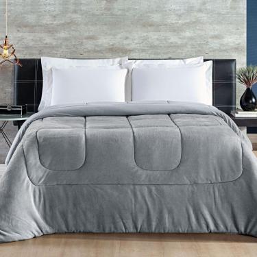 Imagem de Coberdrom Allure Queen Manta Plush + Malha 1 Peça Cinza