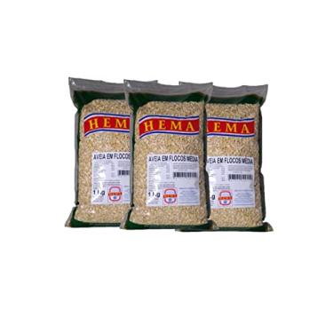 Imagem de Aveia Media Em Flocos 3kg Kit -c/foto Da Tabela Nutricional