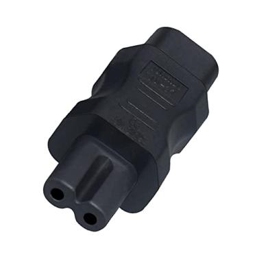 Imagem de IEC320 Mho C8 para C7 Fêmea Adaptador Conversor 2.5A Mho para Fêmea À Prova D' Água Preto 250V Profissiol para Laptop Câmera Impressora