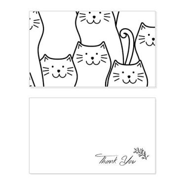 Imagem de Smiling Cat Protect Animal Pet Lover Cartão de agradecimento Aniversário Felicitação Casamento Agradecimento