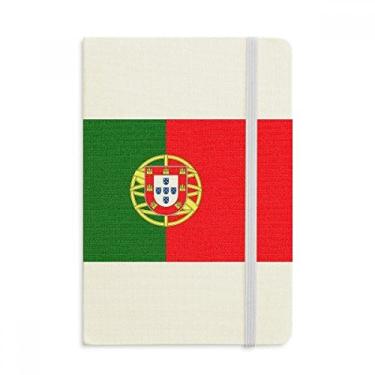 Imagem de Caderno com a bandeira nacional de Portugal da Europa, capa dura oficial, diário clássico