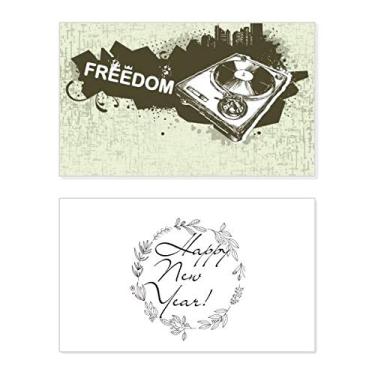 Imagem de Graffiti Street Hip-Hop City Phonograph Festival Ano Novo Cartão de felicitações Bless Message Present