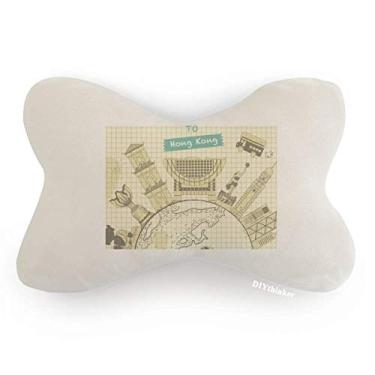 Imagem de DIYthinker Almofada de apoio de cabeça Hong Kong Traditional Place China com acabamento de carro, almofada para decoração de pescoço