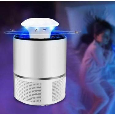 Imagem de Armadilha Mata Mosquito Com Tomada Pernilongo Abajour Led Violeta Usb