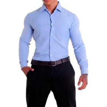Imagem de Camisa/Camiseta Social Masculino Slim Luxo  - Top Charme