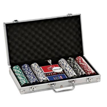 Imagem de Estojo Maleta Alumínio Poker 300 Fichas Profissional Baralho