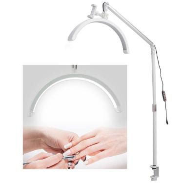 Imagem de Luminaria Estetica 3 Tons Ajustavel Suporte Celular Spa Sobrancelha Cilios Limpeza Pele Estudio Consultorio Tatuagem Maquiagem