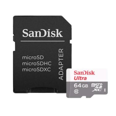 Imagem de Cartão De Memória Micro Sd 64Gb Sandisk Uhs-I Para Câmeras Cftv E Smar