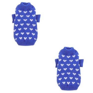 Imagem de BESPORTBLE 2 Unidades suéter de cachorro tops roupas suéter de cachorrinho suéter decorativo para cachorro e gato respirável suprimentos para animais de estimação Acessórios