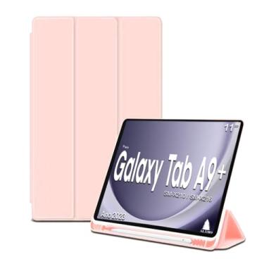 Imagem de Capa com suporte caneta Para Tablet Samsung Galaxy Tab A9+ Plus de 11 Polegadas Smart SM - X210 / X215 / X216b pen - Alamo (rosa claro)