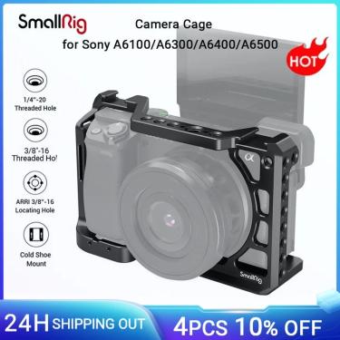 Imagem de Gaiola SmallRig para câmera DSLR  Form-Fitted  Threading Buracos  Sony A6300  A6400  A6500  1/4 'e