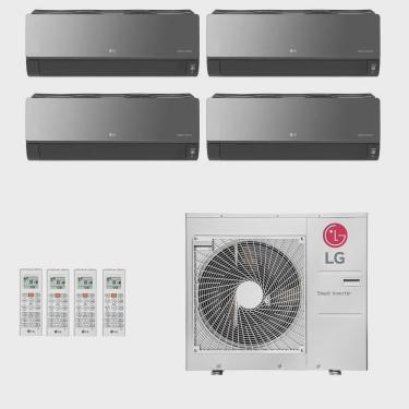 Imagem de Ar-Condicionado Multi Split Inverter LG 30.000 (2x Evap hw Artcool 7.000 + 1x Evap hw Artcool 9.000 + 1x Evap hw Artcool 18.000) Quente/Frio 220V
