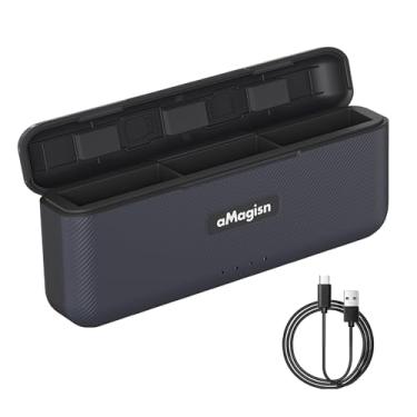 Imagem de Daconovo Caixa de carga rápida de 3 slots Carregador de bateria Tipo-C PD Estojo de carregamento rápido Substituição de acessório de câmera esportiva para Insta360 Ace/Ace Pro