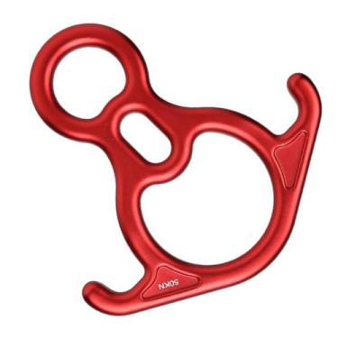 Imagem de NATEFEMIN Equipamento de Rapel para Escalada Descendente, 50KN 8 Descender Grande Bent-Ear Belaying e Rapel Gear