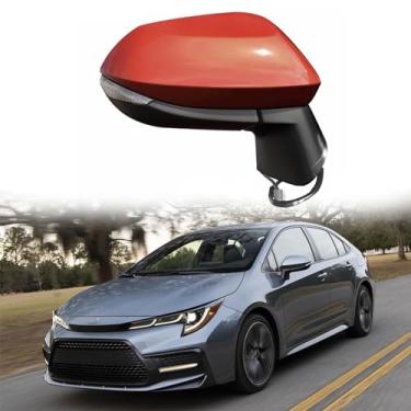 Imagem de Conjunto de espelho lateral do passageiro adequado para Toyota Corolla 2019 2020 2021 Toyota Corolla Espelho retrovisor de reposição para Toyota Corolla Acessórios ajuste de lente, aquecimento, luz de