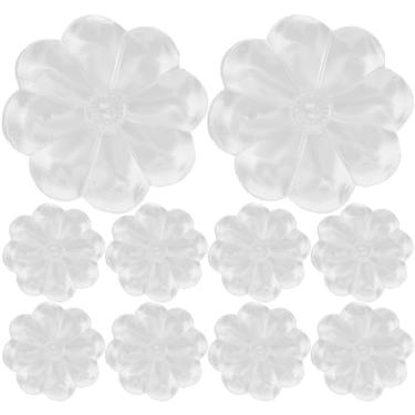 Imagem de 10 peças de protetor de parede de batente de porta: amortecedores de porta de borracha autoadesivos transparentes - Amortecedores em forma de flor de 4,8 cm - batentes de porta fofos - Para-choques de