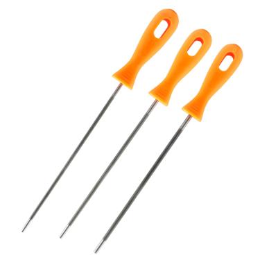 Imagem de Litoexpe 3 peças de arquivo de corrente de motosserra, 5/32, 7/32, 3/40.6 cm, arquivo afiador de motosserra de aço, conjunto de arquivos de afiação de corrente de motosserra redonda