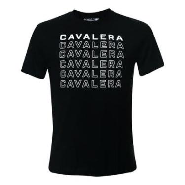 Imagem de Camiseta Cavalera Indie Logo Outline Preta Masculina-Masculino