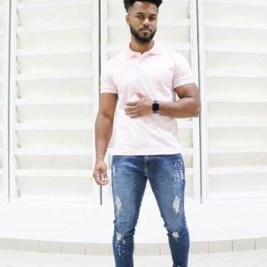 Imagem de Camisa Polo Masculina Camiseta de Gola Malha Peruana-Masculino