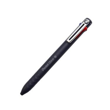 Imagem de Pentel Caneta Esferográfica iZee 1.0mm 4 Cores Tintas Verde Preto Vermelho e Azul Claro Corpo Azul SM/BXC470DC
