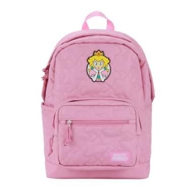 Imagem de Bioworld Mochila adulta acolchoada Super Mario Brothers Princess Peach 43 cm