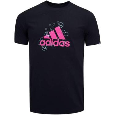 Imagem de Camisa Adidas Smile - Preto E Rosa