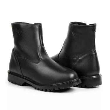 Imagem de Bota Masculina de Inverno em Couro Forrada com Lã Imperméavel - Quebec (Preto, BR, Adulto, Numérico, 42)