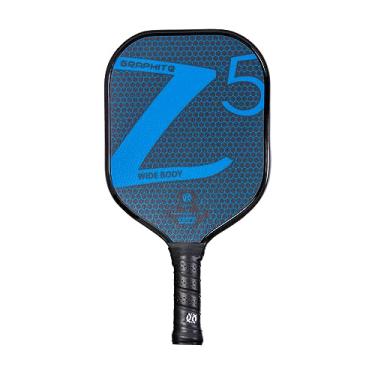 Imagem de ONIX Grafite Z5 Pickleball Paddle (face de fibra de carbono grafite com superfície de textura áspera, aderência confortável e núcleo de favo de mel Nomex para toque, controle e energia), azul