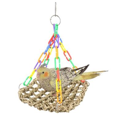 Imagem de Rede de escalada para papagaios, acessórios para gaiola de periquito, rede giratória, rede de papagaio, rede de galinha para galinheiro, pássaros, poleiros, rede para pássaros, plantas aquáticas