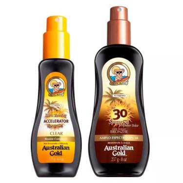 Imagem de Protetor Solar Australian Gold Fps30 Spray Gel 237G + Bronzeador Austr