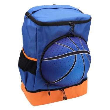 Imagem de Mochila de basquete, bolsa de basquete de tecido Oxford com compartimento para sapatos, mochila de futebol respirável, bolsa esportiva de grande capacidade para (Bola tamanho 4)