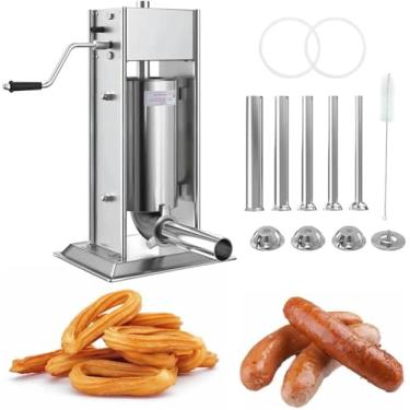 Imagem de Salsicha De Aço Inoxidável, Máquina De Salsicha Vertical 2 Em 1/máquina De Churros Espanhola