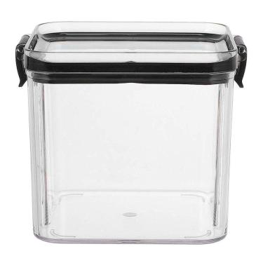 Imagem de Pote Hermetico Acrilico2 Unidades Transparente Veda Tampa Com Trava Alimento Cozinha Armario