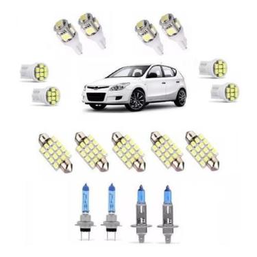 Imagem de Kit Lampada Super Branca Farol + Leds Hyundai I30 Tech One - Techone