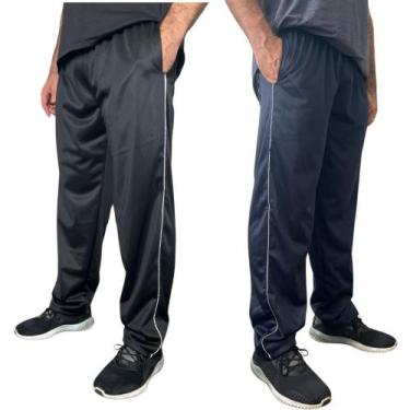 Imagem de Kit 2 Calça Helanca Masculina Jogger Moda Academia Treino Flanelado - 