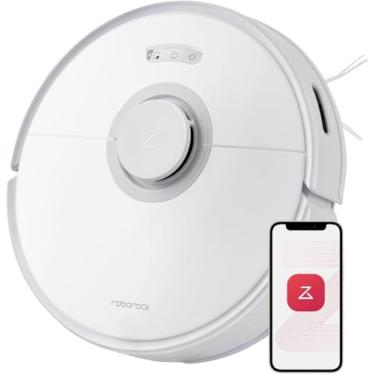 Imagem de Robô aspirador de pó e passa pano Roborock Q7 Max, sucção 4200Pa, LiDAR, mapeamento vários andares, zonas restrição/sem passada de pano, autonomia 180min, funciona com Alexa, ideal para pelos(branco)