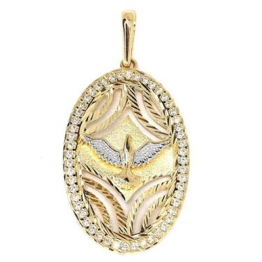 Imagem de Pingente de ouro 18 k Espirito Santo . - Elegancy Joias