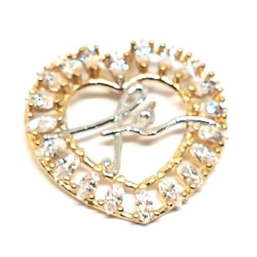 Imagem de Pingente de ouro 18k Coração fé - Elegancy Joias